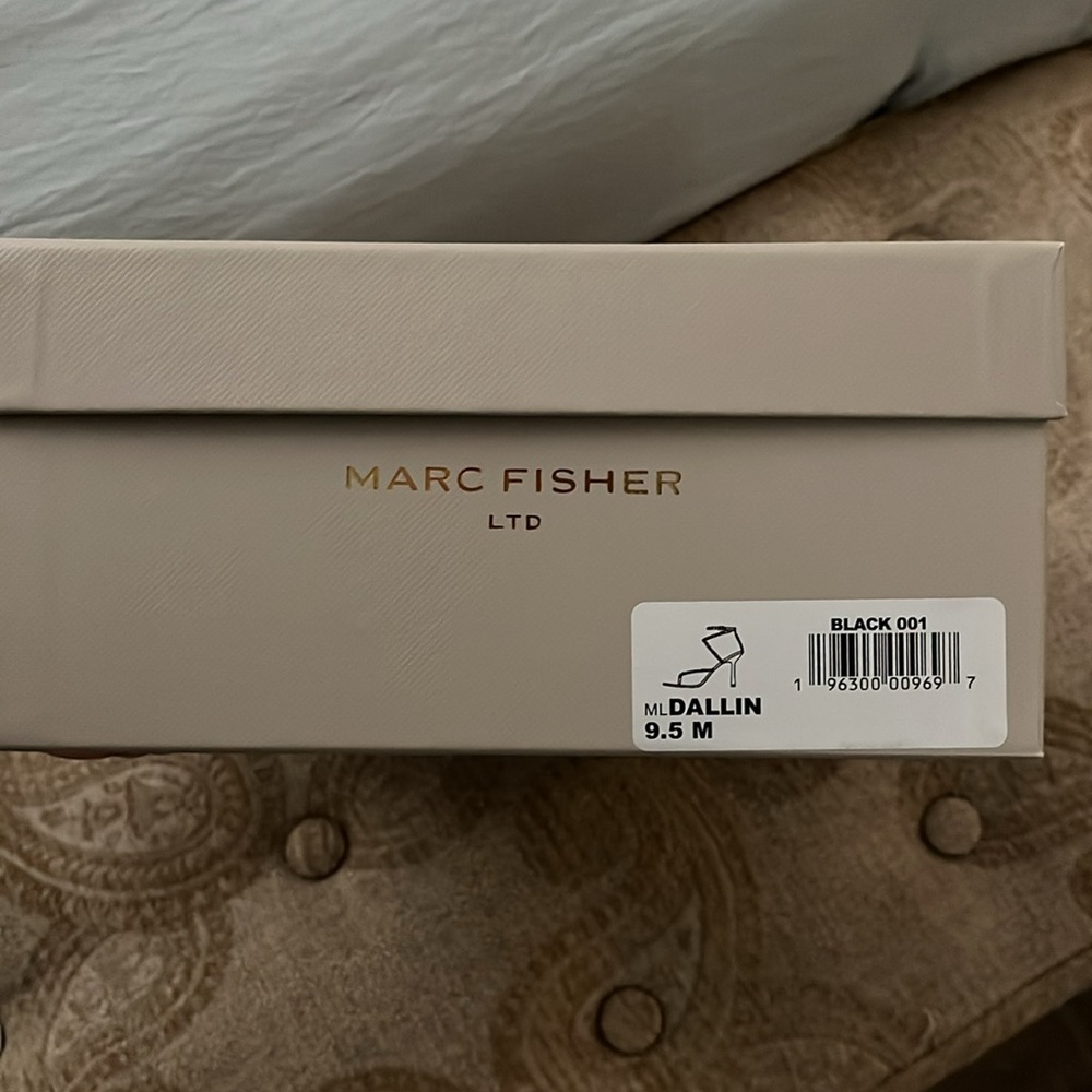 MARC FISHER BLACK STRAP DALLIN HEEL - Picture 6 of 6